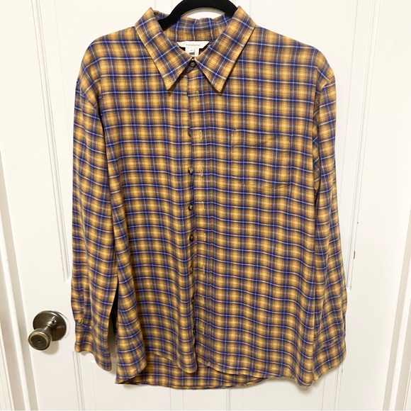 Sundance plaid flannel button down - Picture 2 of 4